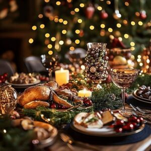 Items for Christmas including hams, chicken and turkey